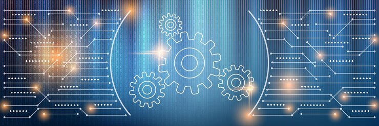 Vector data processing vector concept illustration