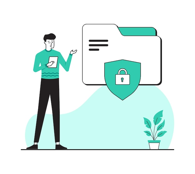 Data protection concept illustration