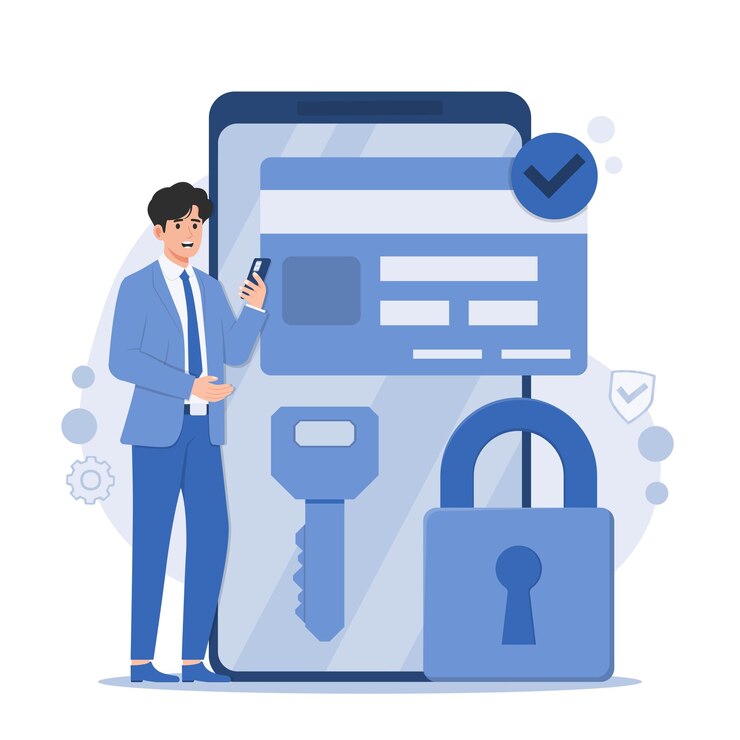 Vector data protection concept securing mobile transactions digital security and online banking