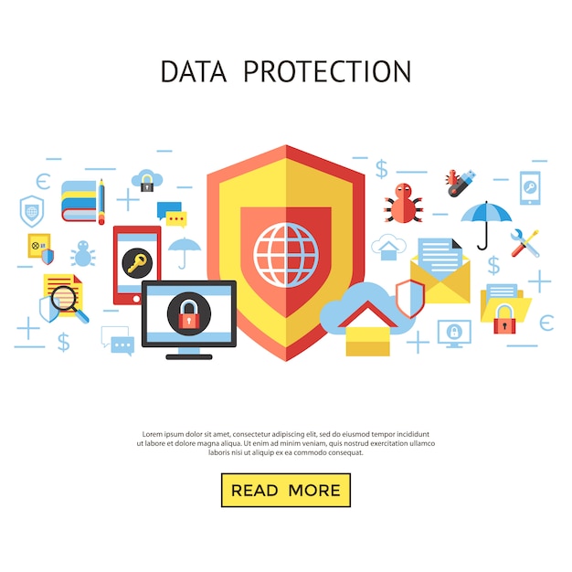 Data protection icons collection