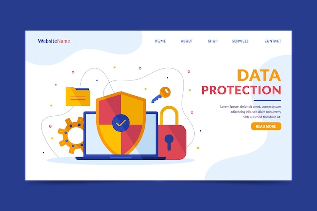 Data protection landing page