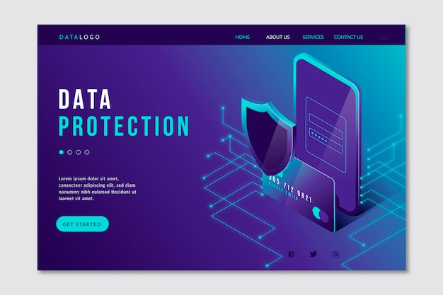 Data protection landing page