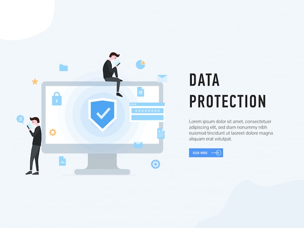 Data protection landing web page