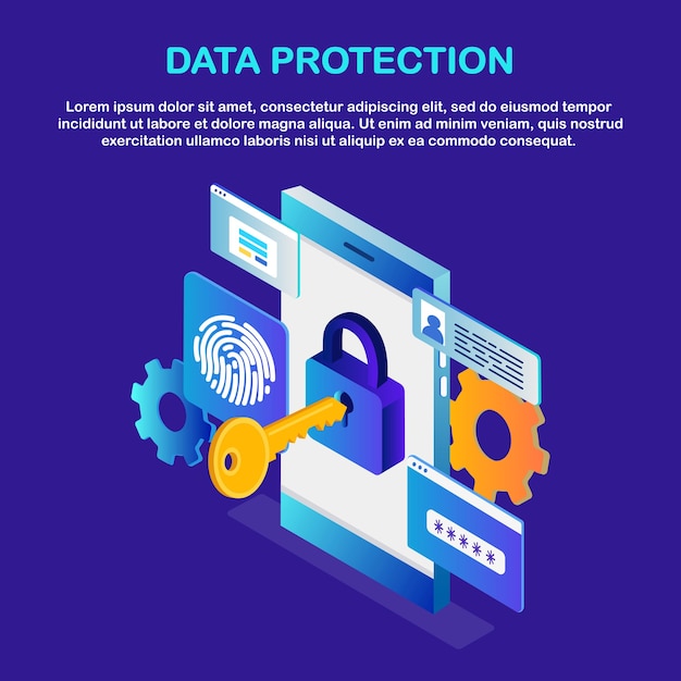 Protezione dati. scansione dell'impronta digitale. sistema di sicurezza id per smartphone tecnologia di identificazione biometrica