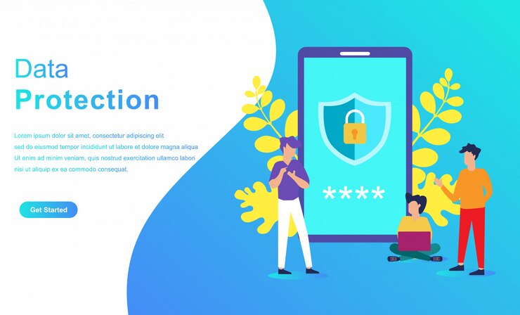 Vector data protection system character concept