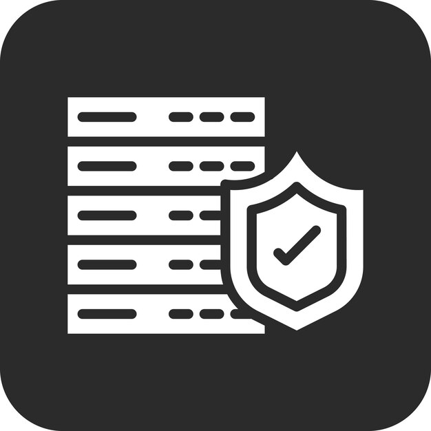 ECommerce 아이콘 세트의 데이터 보호 터 아이콘 일러스트레이션