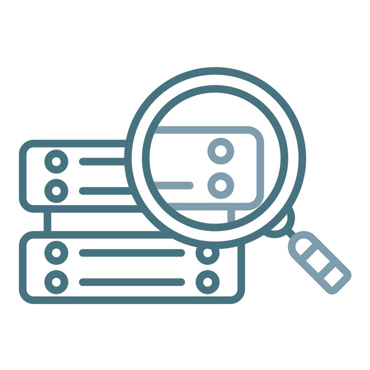 Vector data query flat illustration