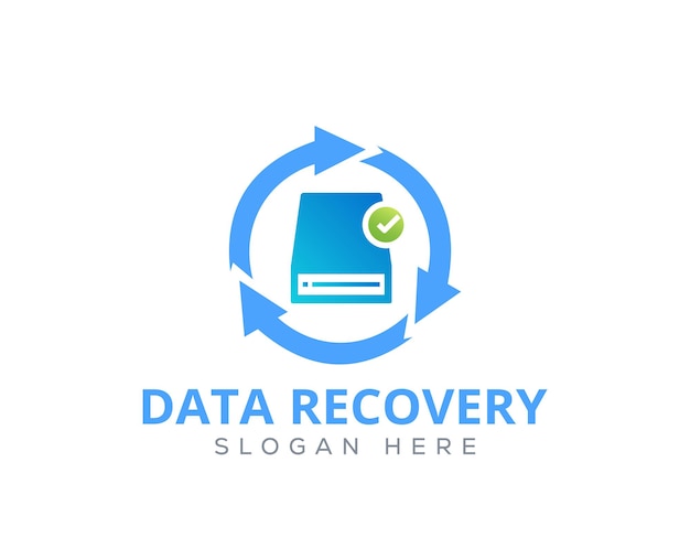 Vector data recovery, data recovery logo, data, logo