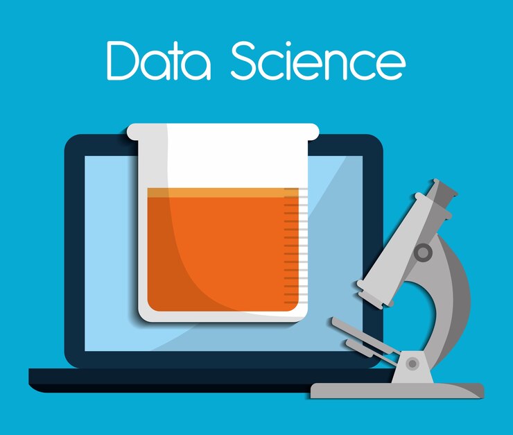 Vector data science design , vector illustration