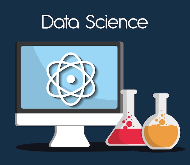 Data science design , vector illustration