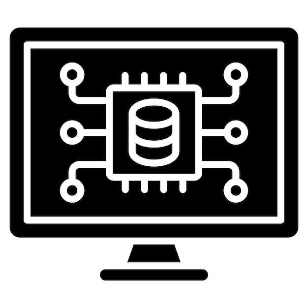 データ サイエンス グリフ ソリッド ブラックの図