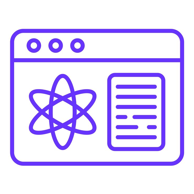 Vector data science icon style