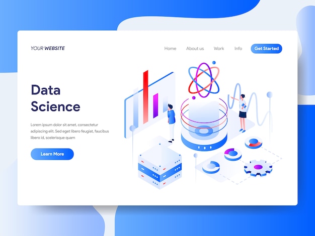 Data Science Изометрические для страницы сайта