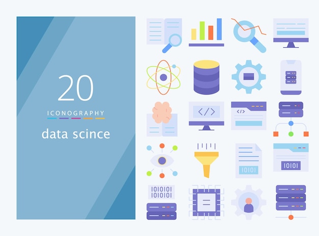 data science platte icoon voor download