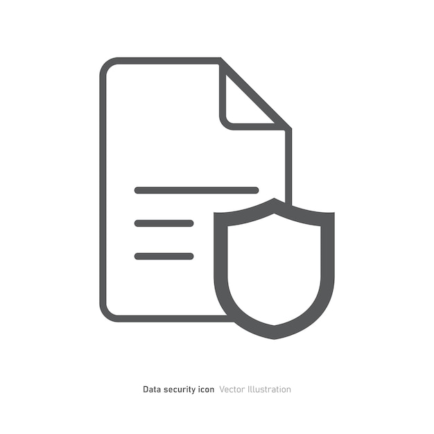 Data security icon design vector illustration