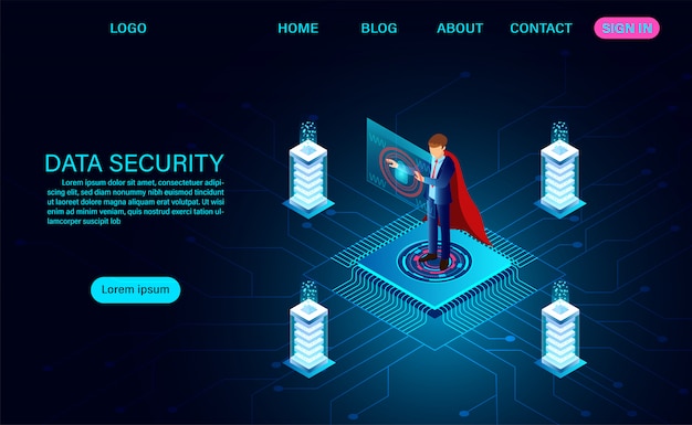 Data security landing page