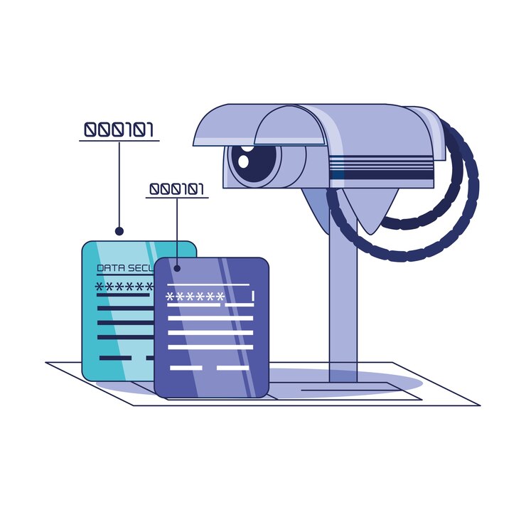 Vector data security technology icons vector illustration design