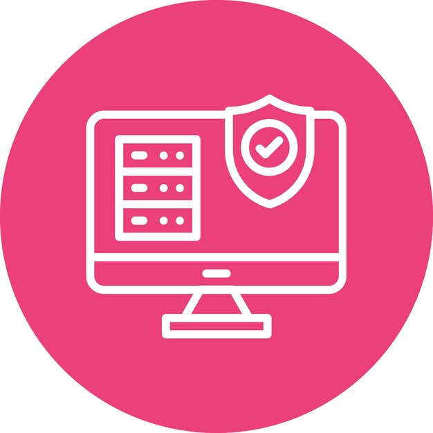 data security vector icon illustration of protection and security iconset