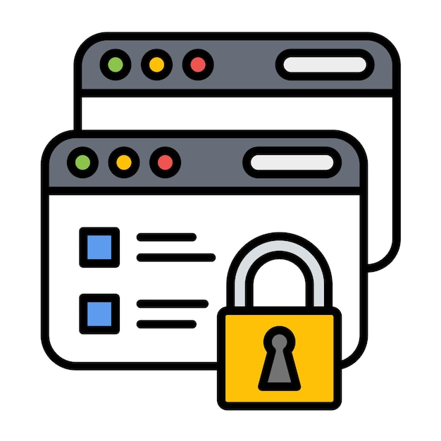 Data Security Vector Illustration Style