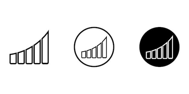 Concetto di statistica dei dati illustrazione del diagramma delle icone vettoriali simbolo delle statistiche finanziarie