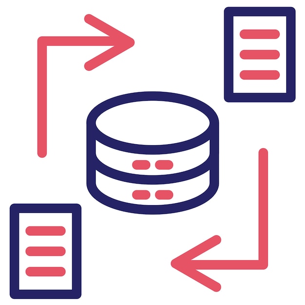 Vector data synchronisatie vector icoon illustratie van data analytics icoon set