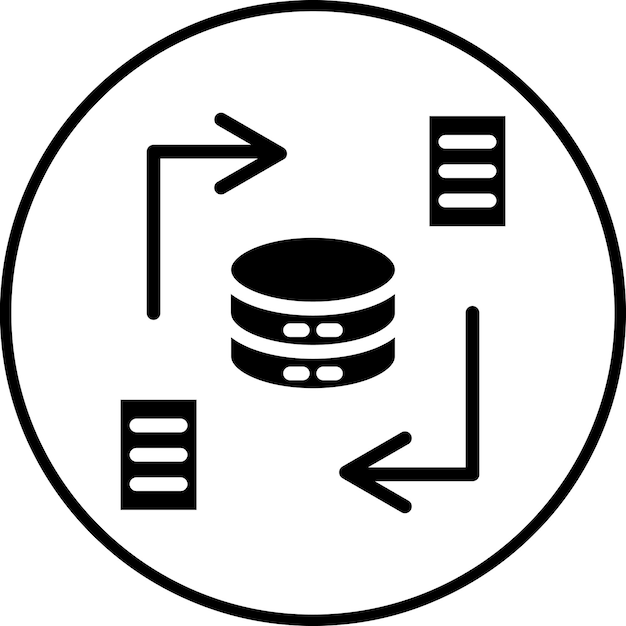 Data Synchronisatie vector icoon illustratie van Data Analytics icoon set