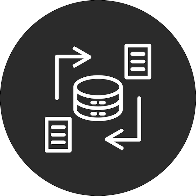 Data Synchronisatie vector icoon illustratie van Data Analytics icoon set