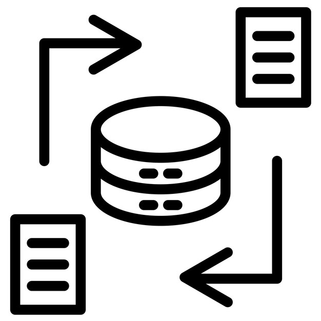 Data Synchronisatie vector icoon illustratie van Data Analytics icoon set