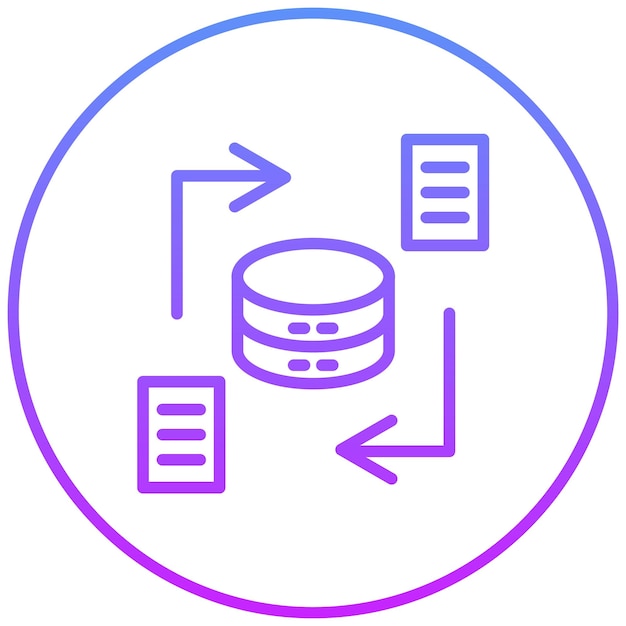 Икона векторной синхронизации данных иллюстрация набора икон Data Analytics