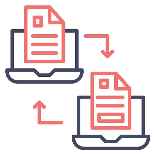 Vector data transfer vector illustration style