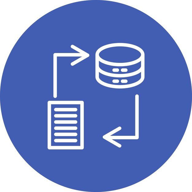 Data Transformation vector icon illustration of Data Analytics iconset