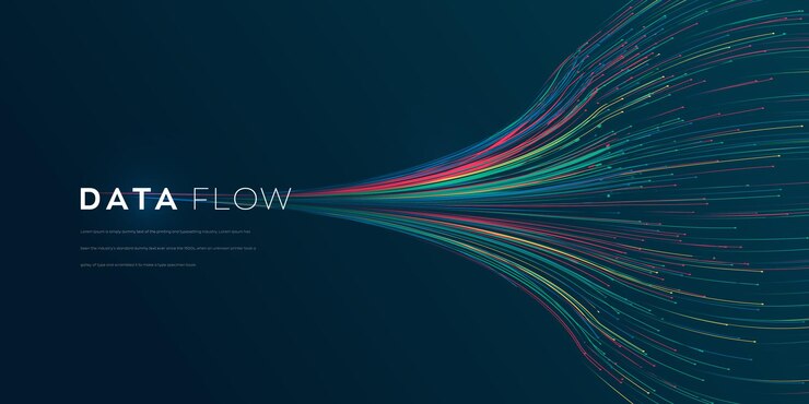 Data transforming vector background