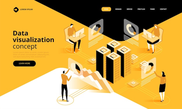 Il concetto di visualizzazione dei dati nel team analizza i diagrammi