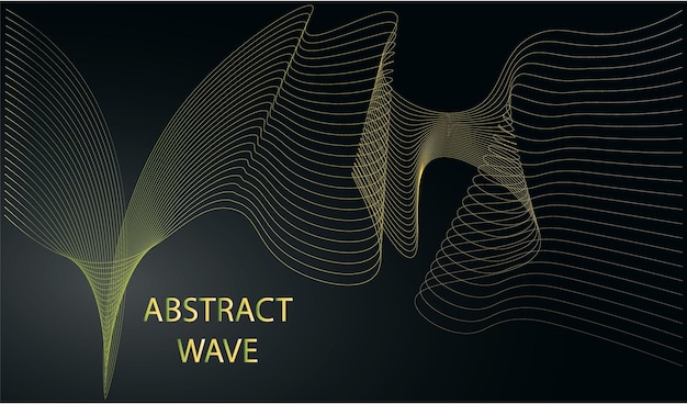 Vettore visualizzazione dei dati vettore dinamico del modello d'onda linee ondulate eleganti disegno di sfondo astratto