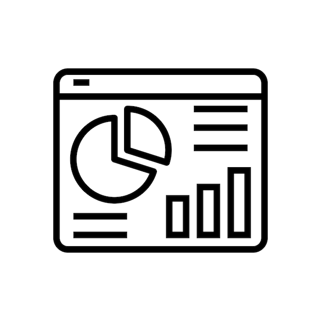 data visualization vector icon