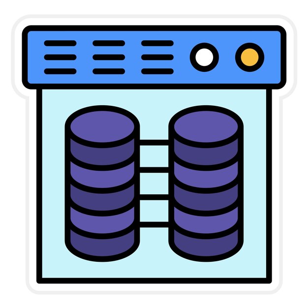 Vector data warehouse icon vector image can be used for big data