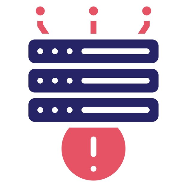 Database Alert vector icoontje illustratie van Web Hosting icoonset