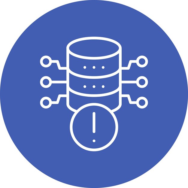 Database Alert Vector Illustratie Stijl