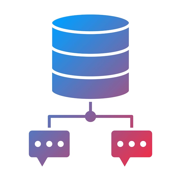 Database Chat icoon vector afbeelding Kan worden gebruikt voor Web Hosting