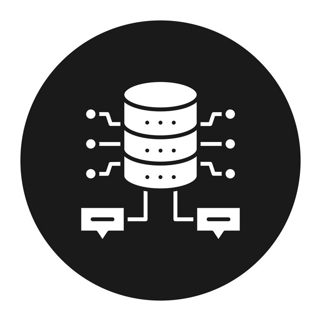 データベースチャットベクトルのアイコンをWebホスティングのアイコンセットに使用できます