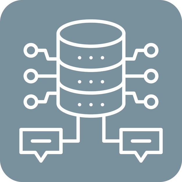 Database Chat vector icoon Kan worden gebruikt voor Web Hosting iconset