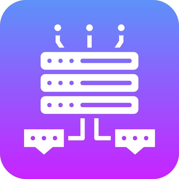 Database Chat vector icoontje illustratie van Web Hosting icoonset
