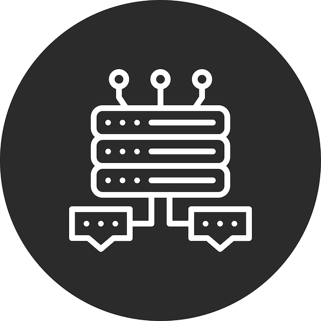 Database Chat vector icoontje illustratie van Web Hosting icoonset