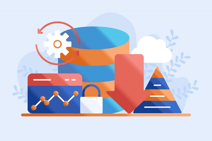 Vector database concept illustration 
