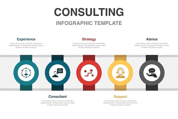 Analisi dei dati del database ingegneria dei dati icone di clustering di data mining modello di progettazione del layout di progettazione infografica concetto di presentazione creativa con 5 passaggi