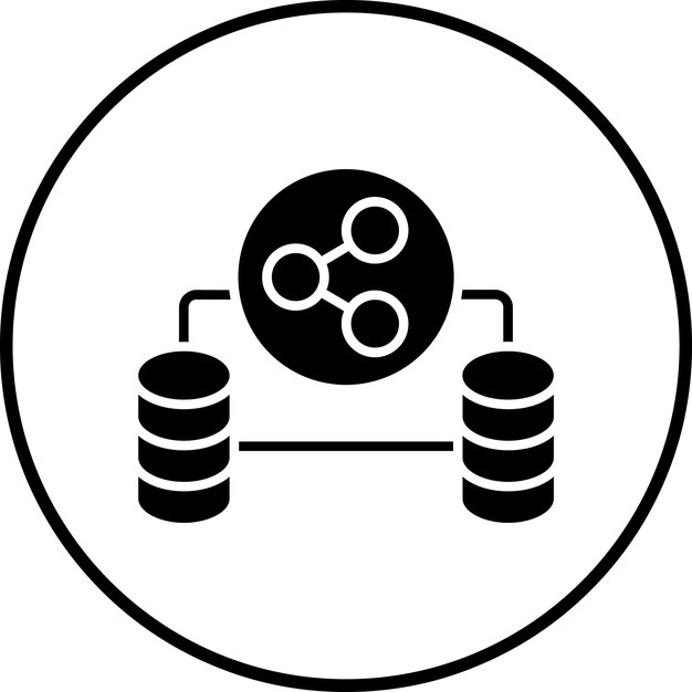 Database Deel icoon vector afbeelding Kan worden gebruikt voor Web Hosting