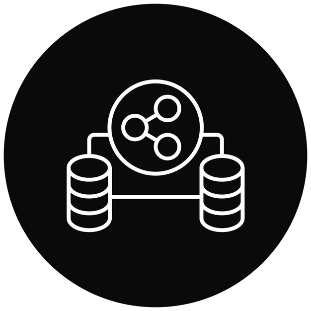 Database Deel icoon vector afbeelding Kan worden gebruikt voor Web Hosting