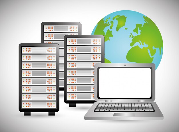 Vettore progettazione digitale del database.