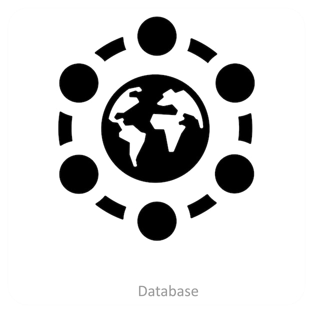 Database- en big data-iconconcept