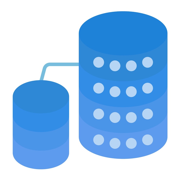 Vector database flat illustration
